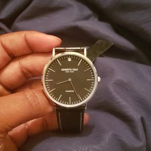 Kenneth Cole Black Leather Watch